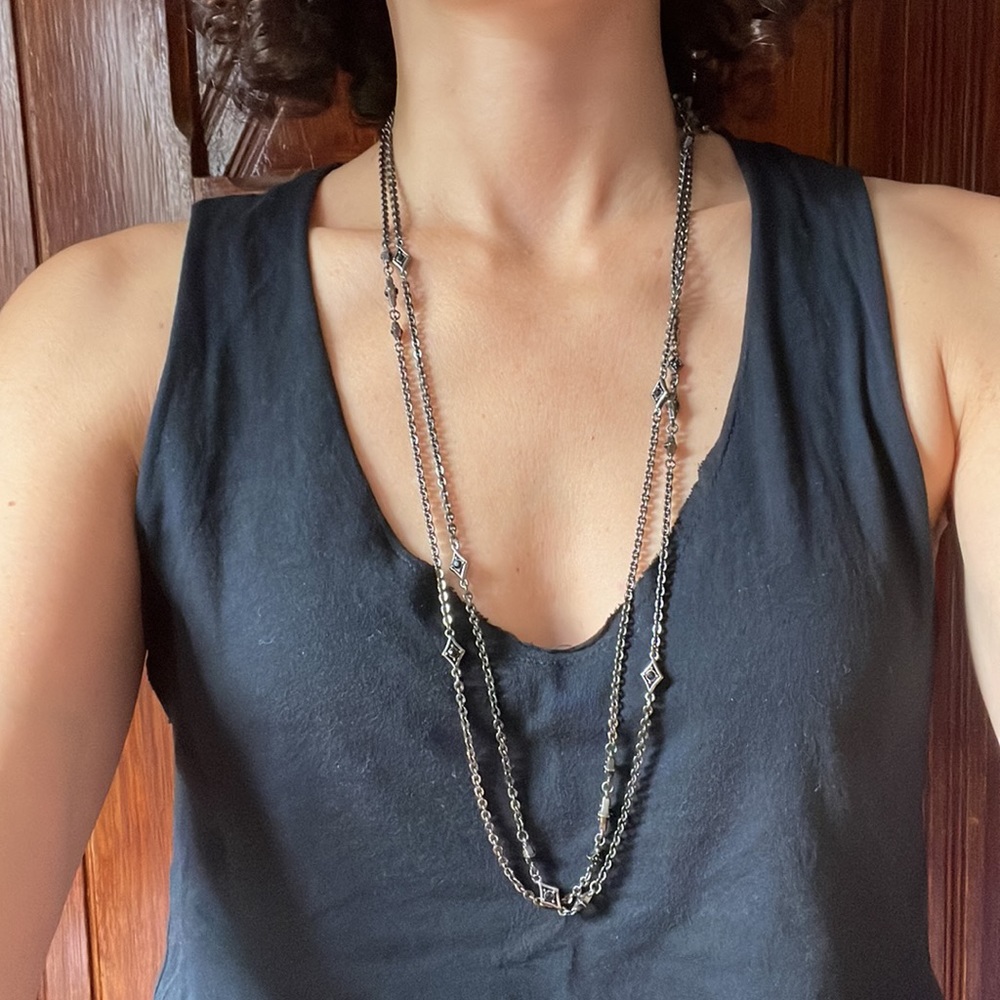 Vintage Onyx Layering Necklace